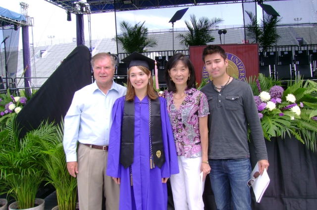 George, Mary, Janice, and William at Northwestern University Graduation, 2011. 