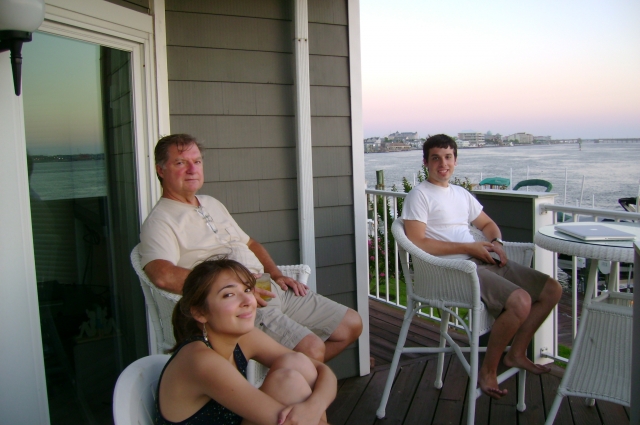 Mary Riddell and her boyfriend Jacob Wade with George on vacation in Ocean City Maryland.
