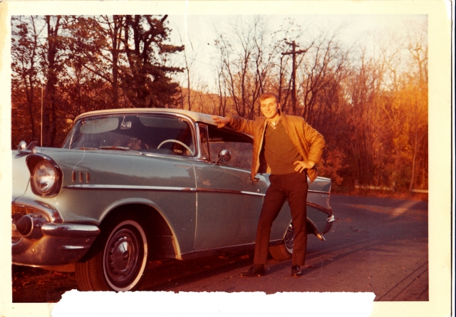 This is me in 1964 with the 57 Chevy Bel Aire convertible that I bought from Roger Lentini. I thought Roger might like to see it again.