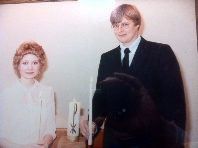 Jayne & Bill at our wedding day 29 years ago:) in Edmond, Oklahoma,