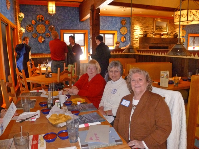 Bonnie McColl-Macpetrie, Sandi Dronkowski Santimore and Judy Hemstreet-Miller at luncheon 1-19-12