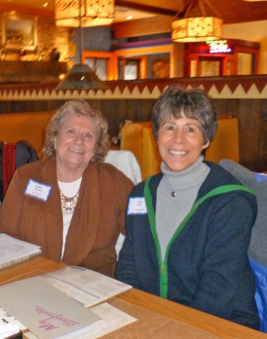 Rita Fox Tomburrini and Bonnie McColl-Macpetrie at luncheon 1-19-12